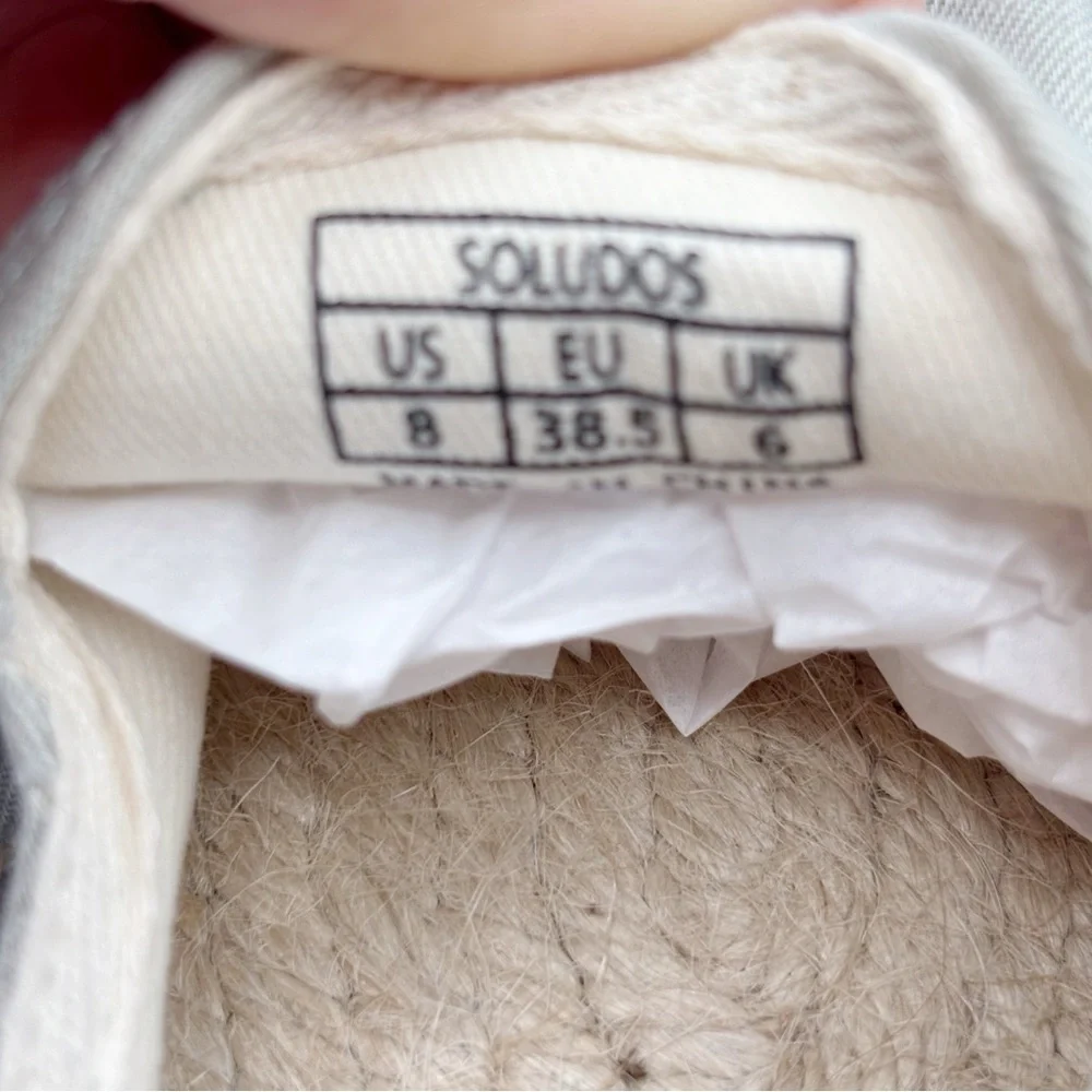Soludos La Vie en Rosé Embroidered Flats Espadrilles Sz 8